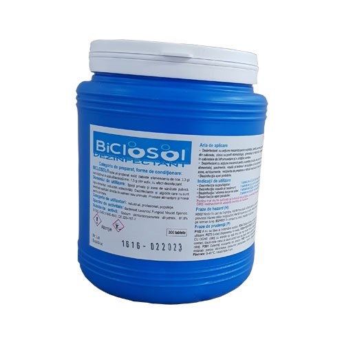 BICLOSOL 300 Pastile efervescente cu clor 300 buc (avizat MS)